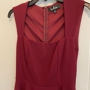 Maroon mini dress from Lulus.